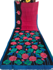Bishnupuri Silk Hand Painting Saree PLASH