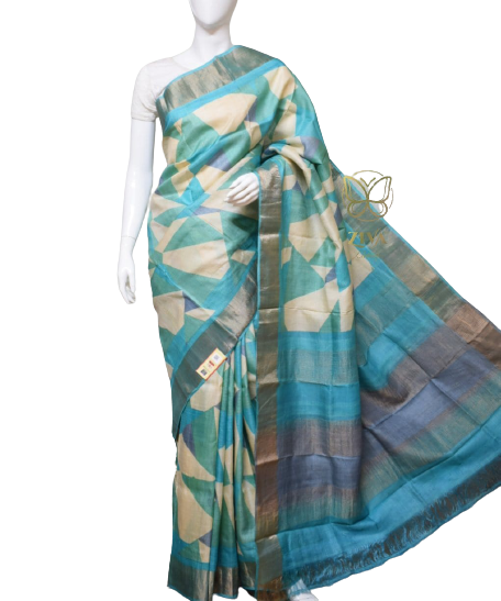 Bishnupuri Silk Hand Painting Saree PLASH