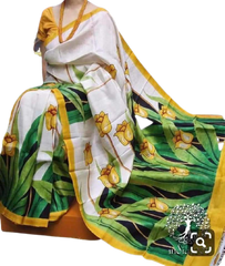 Bishnupuri Silk Hand Painting Saree PLASH