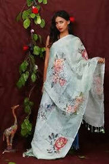 Linen digital print dupatta