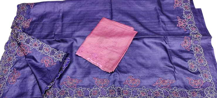 Tussar silk cotwork saree SILK ZONE
