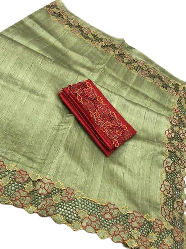 Tussar silk cotwork saree SILK ZONE