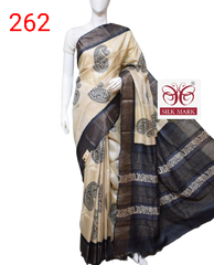 Pure Tussar Silk print saree