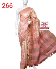 Pure Tussar Silk print saree