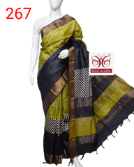 Pure Tussar Silk print saree