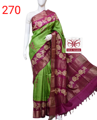 Pure Tussar Silk print saree