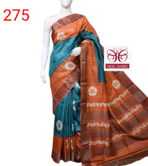 Pure Tussar Silk print saree