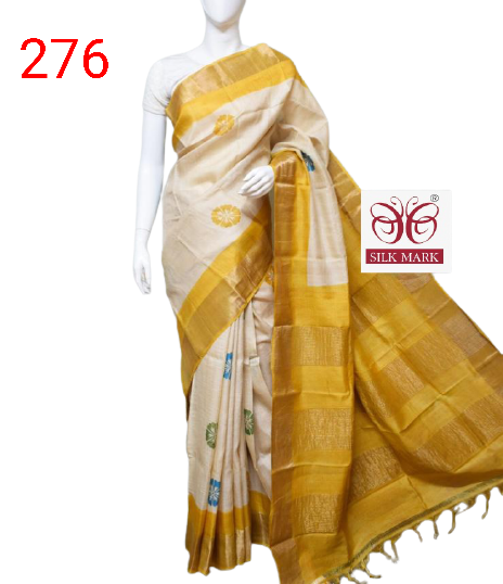 Pure Tussar Silk print saree
