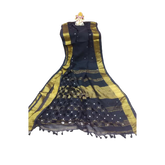 Pure linen cut work design M J HANDLOOMS