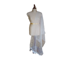 Organza jute dupatta M J HANDLOOMS
