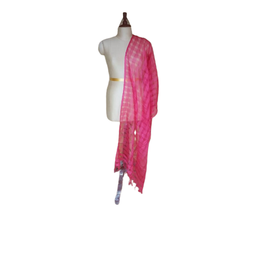 Organza jute dupatta M J HANDLOOMS