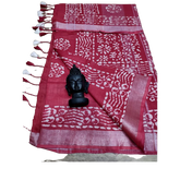 Khadi linen printed saree SILK ZONE