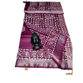 Khadi linen batik print Saree SILK ZONE