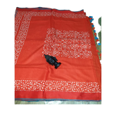 Khadi linen batik print saree SILK ZONE
