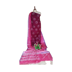 Khadi linen batik print saree SILK ZONE