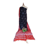 Khadi linen batik print saree SILK ZONE