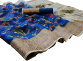 Linen jacquard saree M J HANDLOOMS