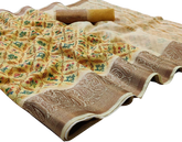 Linen jacquard Saree M J HANDLOOMS