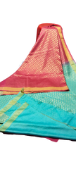 Soft silk zari buta saree Taj