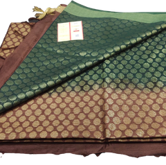 Soft silk zari buta Saree Taj