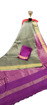 Soft silk zari buta saree TAJ