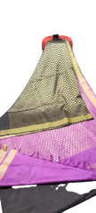 Soft silk zari buta saree Taj