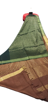 Soft silk zari buta saree Taj