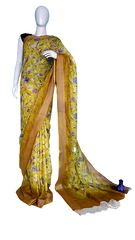 Linen digital print Saree Yasir