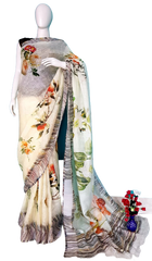 Linen digital print saree Yasir