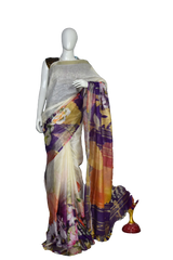 Linen digital print saree Yasir