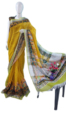 Linen digital print saree Yasir