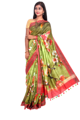 Linen digital print saree Yasir