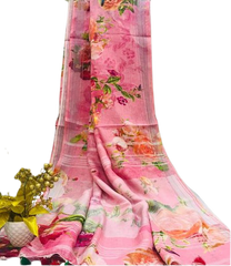 Linen digital print saree Yasir