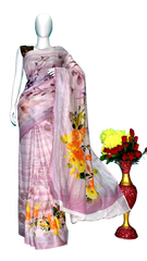 Linen digital print saree Yasir