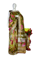 Linen digital print saree Yasir