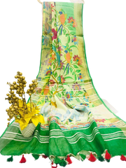 Linen digital print saree Yasir