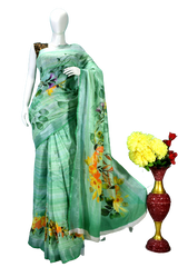 Linen digital print saree Yasir