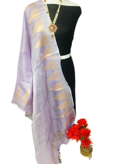 Tissue linen temple border dupatta Express