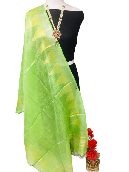 Tissue linen temple border dupatta Express