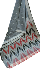 Ikkat khadi linen saree SILK ZONE