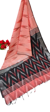 Ikkat khadi linen saree SILK ZONE