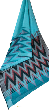 Ikkat khadi linen saree SILK ZONE