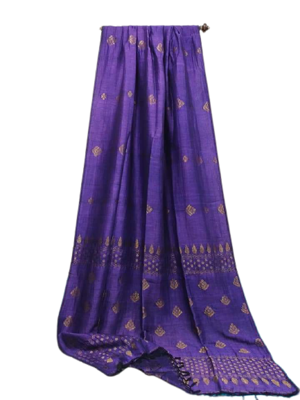 Linen embroidery saree SILK ZONE