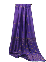 Linen embroidery saree SILK ZONE