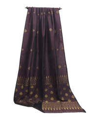 linen embroidery saree SILK ZONE