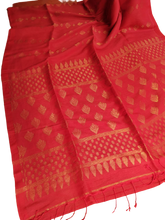 Linen embroidery saree SILK ZONE