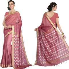 Soft silk cutwork saree linen world