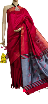 Tussar dupion silk saree SILK ZONE