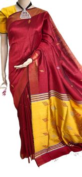 Tussar dupion silk saree SILKZONE
