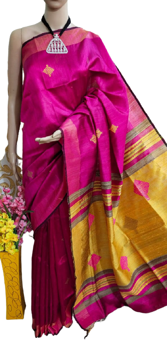 Tussar dupion silk saree SILKZONE